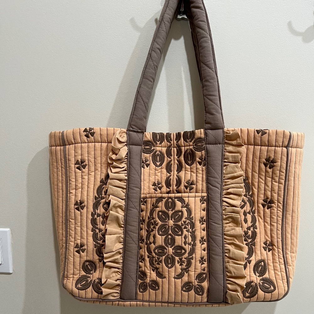 Llani x Antrhopologie Embrodered Tote - New Without Tags